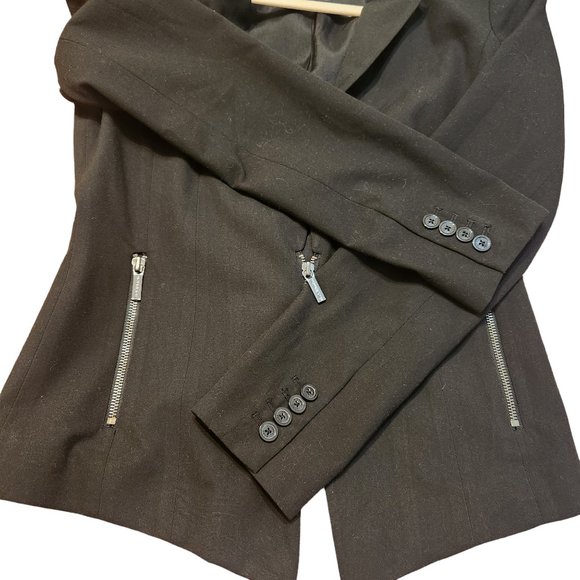 Michael Kors Black Zipper Jacket Size 6 - Picture 4 of 5